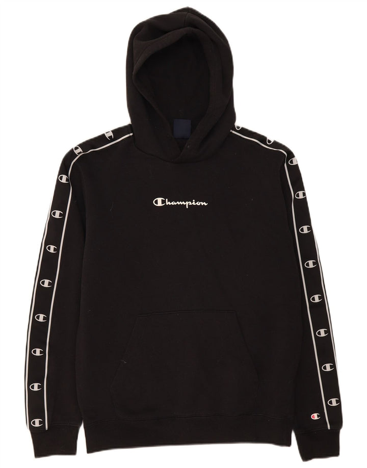 Champion Herre grafisk hættetrøje Jumper Medium Sort bomuld