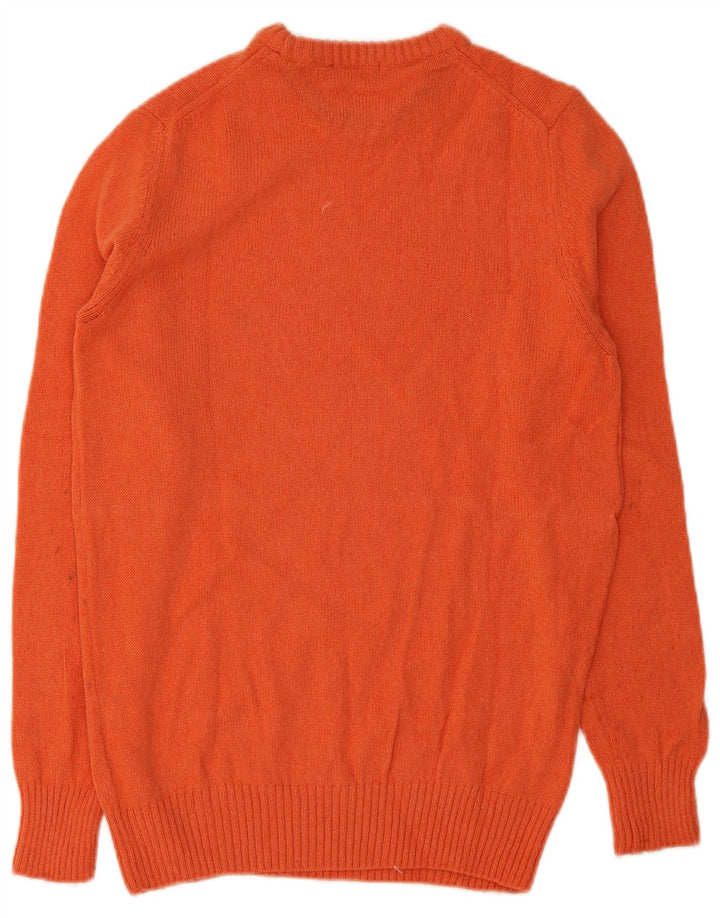 Brooksfield Herre sweater med rund hals, medium orange uld