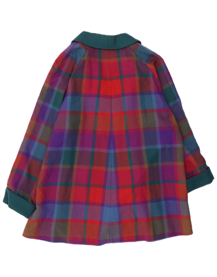 AVOCA Womens Open Overcoat UK 14 Medium Flerfarvet Ternet Ny Uld