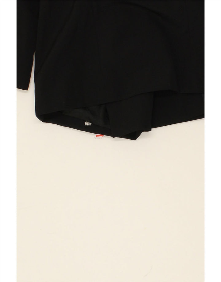 TREVIRA Womens Double Breasted Coat UK 12 Medium Black Polyester Vintage Trevira and Second-Hand Trevira from Messina Hembry 