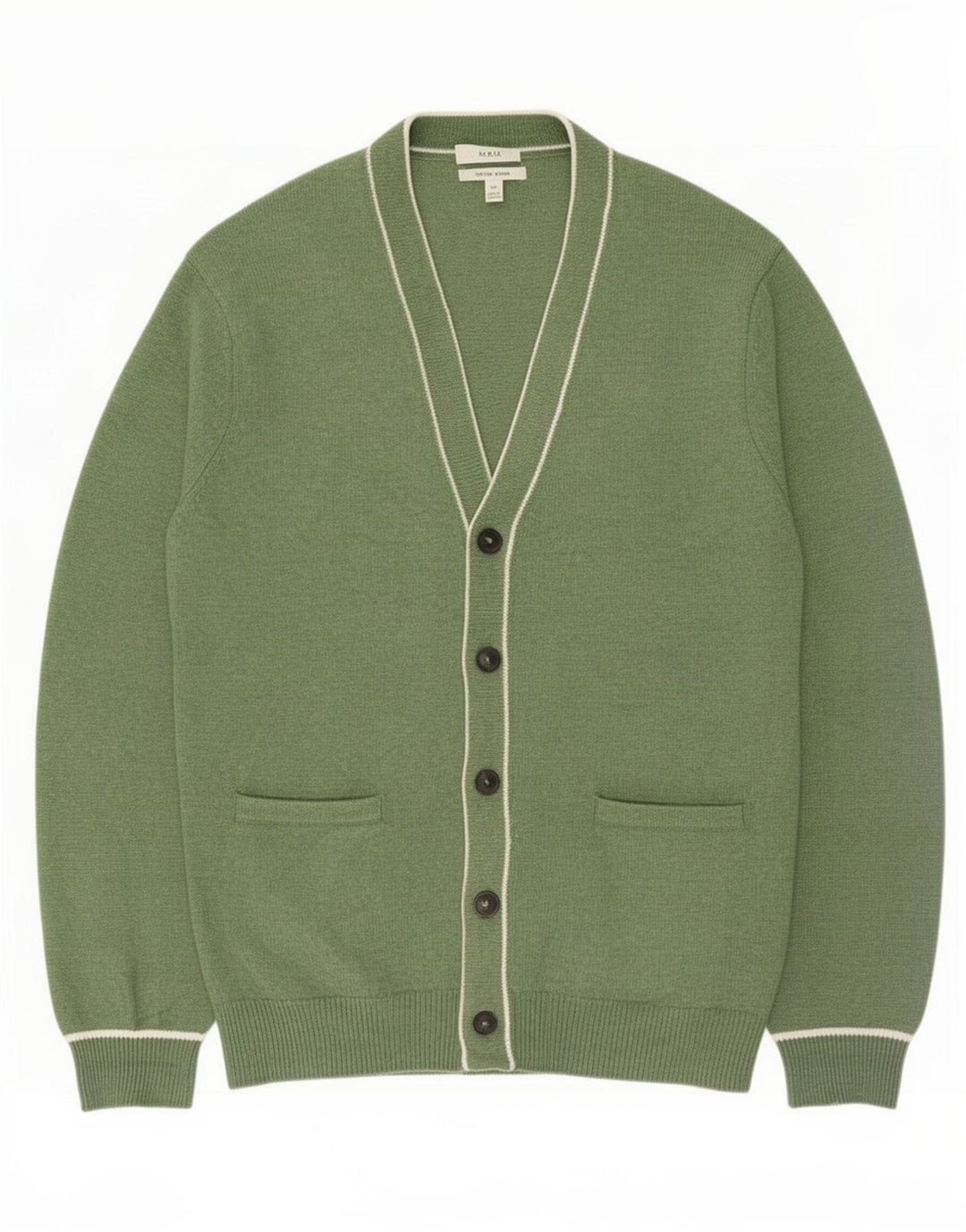 Marks & Spencer Herre Cardigan Sweater 2XL Grøn Polyester