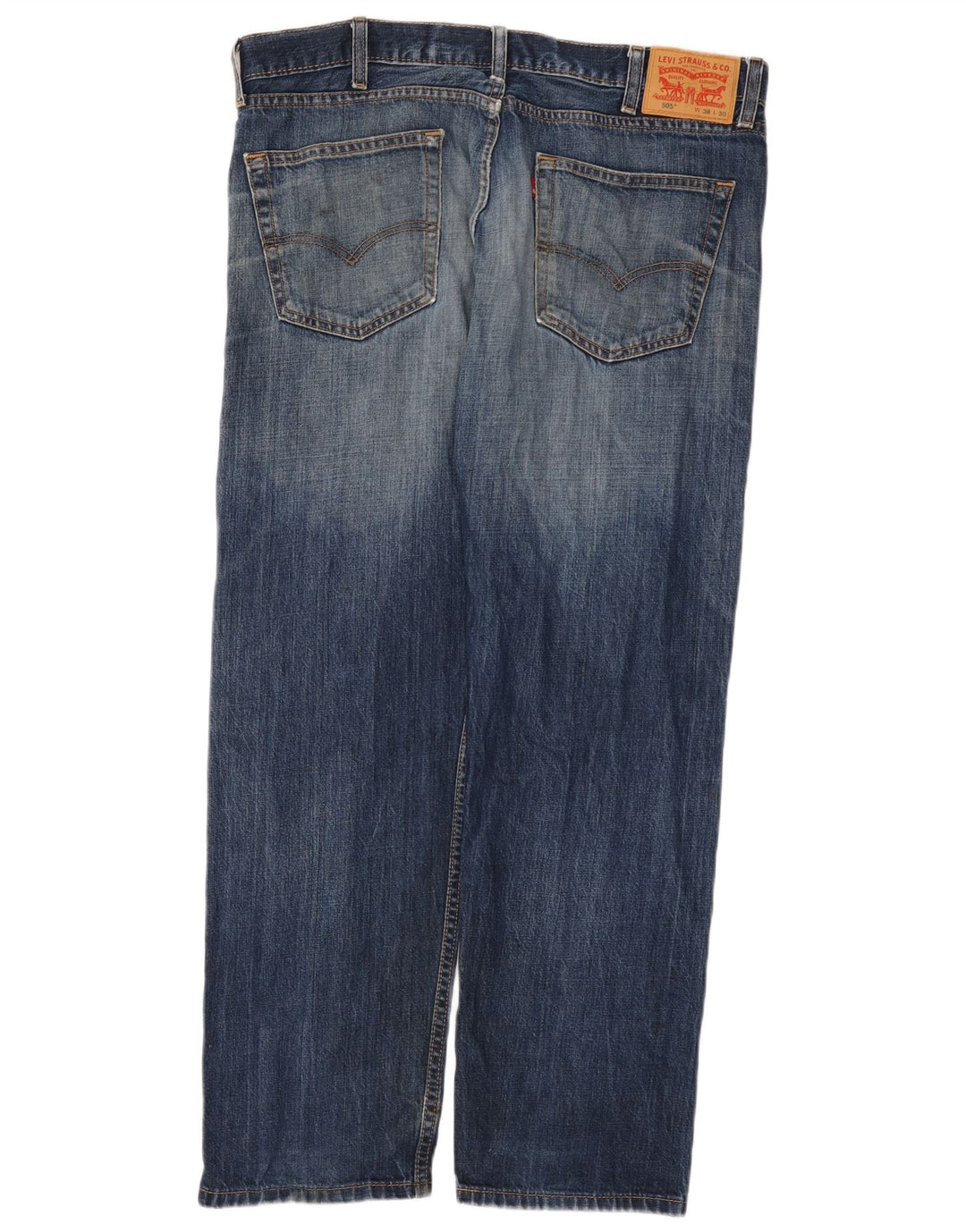 Levi's Herre 505 Straight Jeans W38 L30 Blå Bomuld