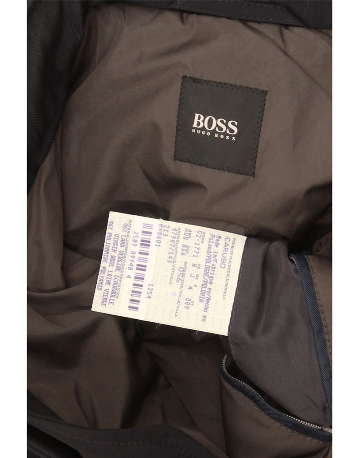 Hugo Boss Herre Windbreaker Jacket IT 56 3XL Sort Virgin Wool