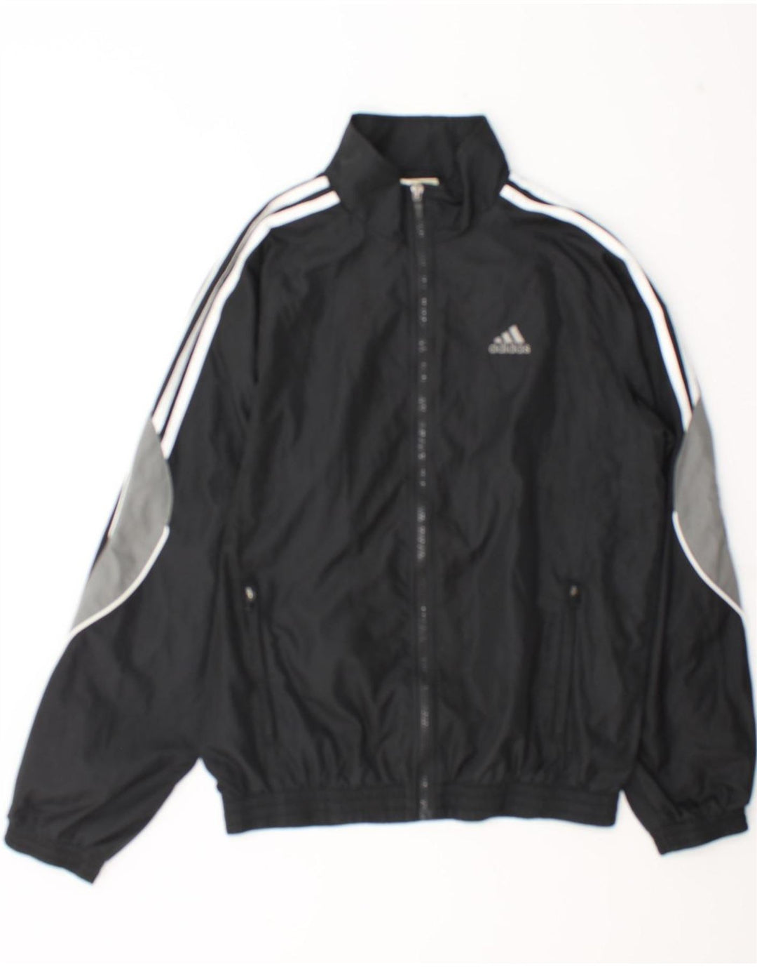 Adidas Træningsdragt til mænd Topjakke UK 36/38 Small Black Colourblock Polyester