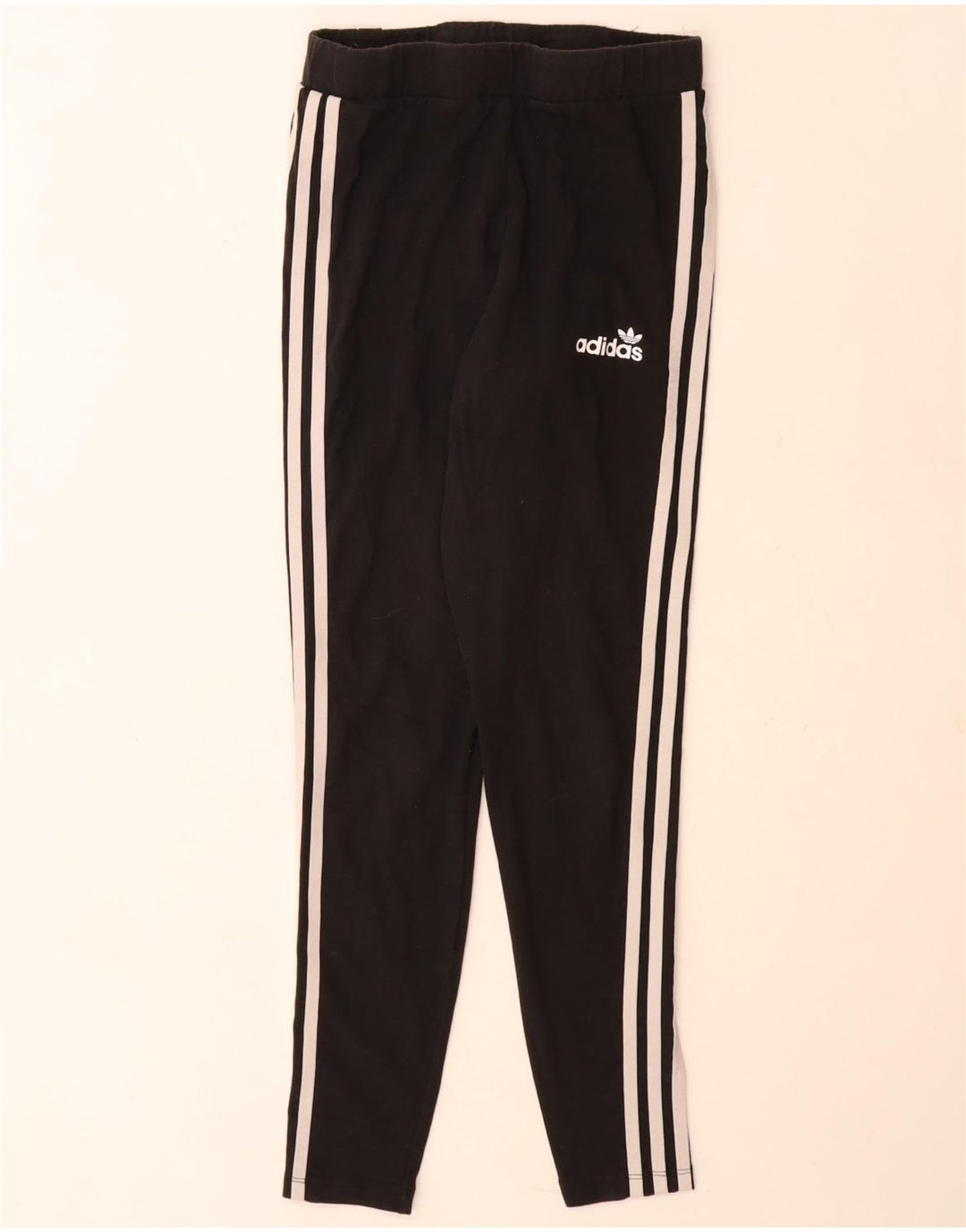 Adidas Dame Leggings UK 12 Medium Sort Bomuld