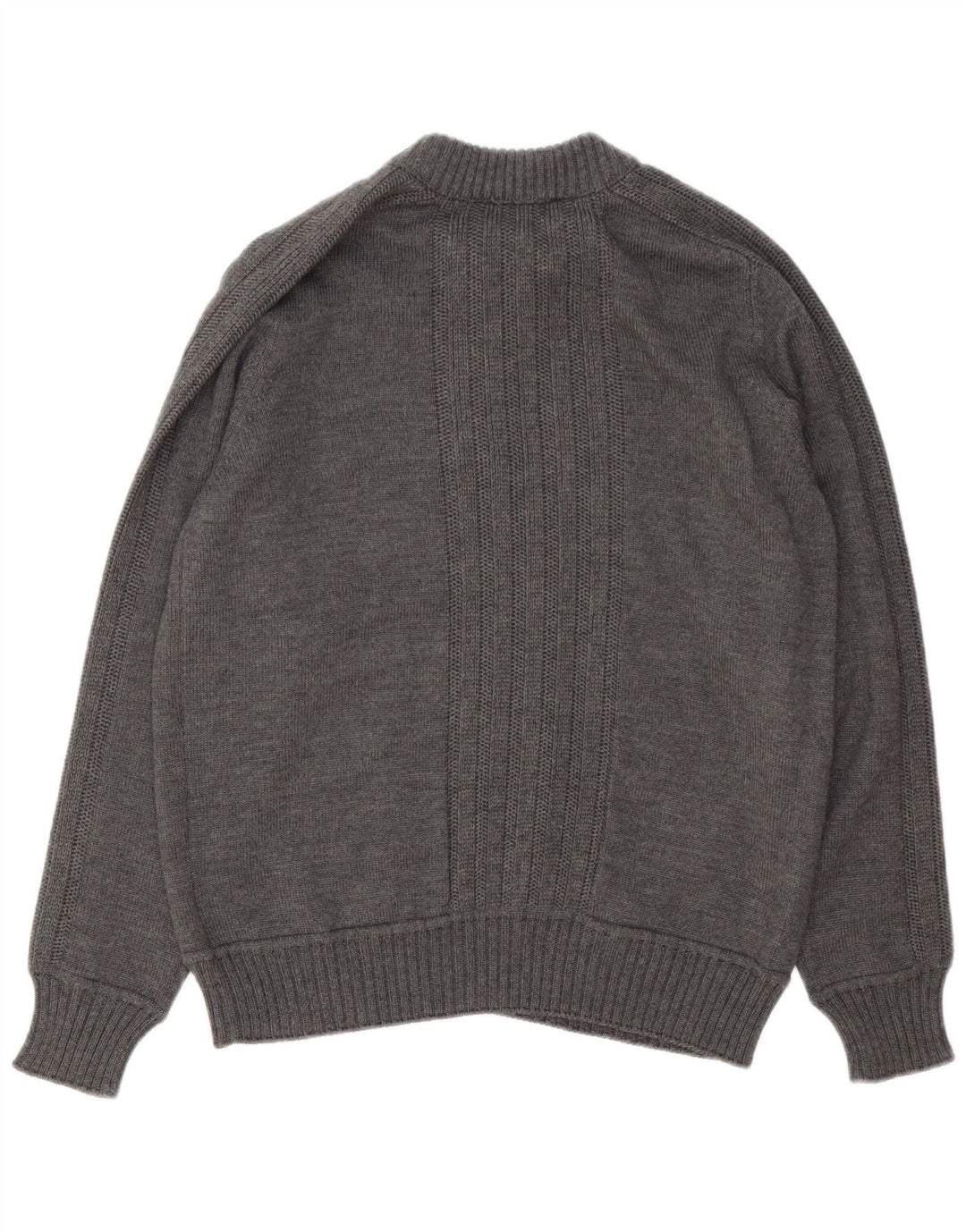 Trussardi Jeans Herre Zip Neck Jumper Sweater Medium Grå Uld