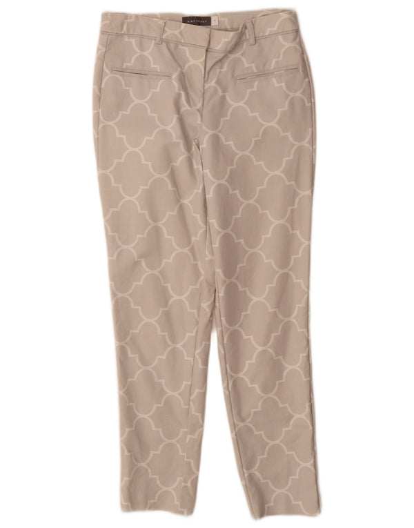 MINT VELVET Dame Slim Chino Bukser UK 8 Small W26 L27 Grå Geometrisk