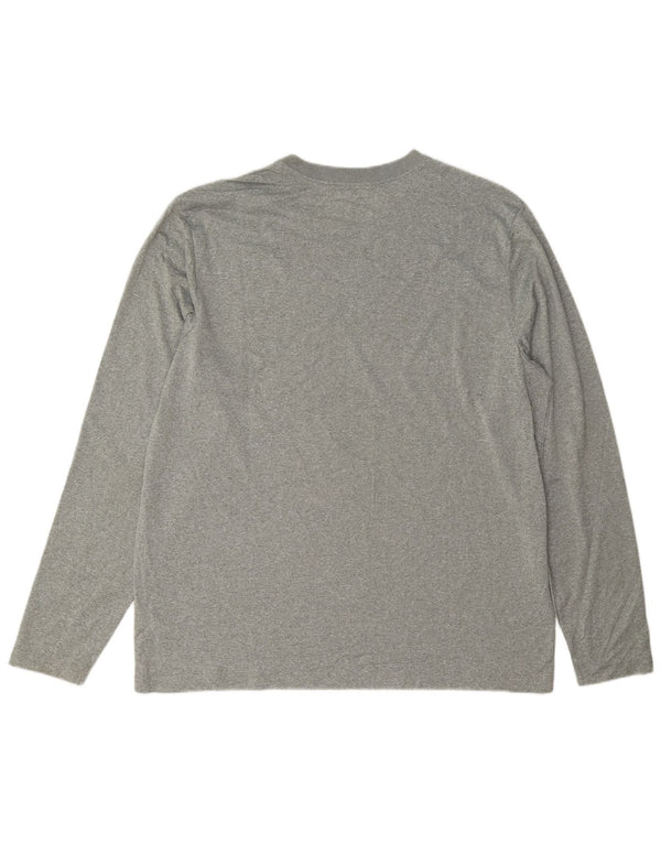 Nike Herre Dri Fit Top Langærmet XL Grå Flecked Polyester
