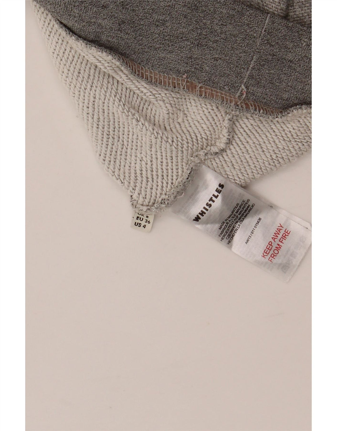 WHISTLES Dame Oversized grafisk sweatshirt Jumper UK 8 Small Grå