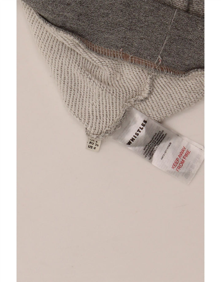 WHISTLES Dame Oversized grafisk sweatshirt Jumper UK 8 Small Grå