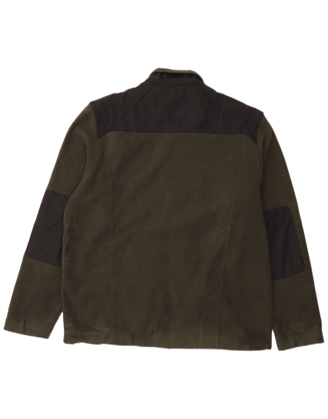 Calvin Klein Fleecejakke til mænd UK 40 Large Khaki Colourblock Polyester