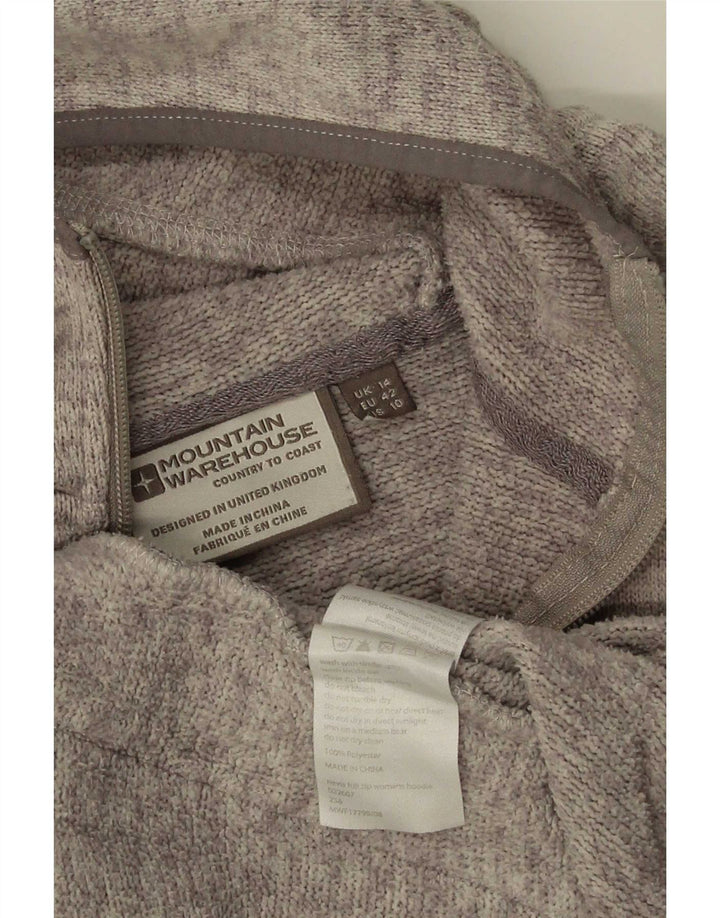 Mountain Warehouse Dame Hættetrøje Sweater UK 14 Stor Grå Polyester