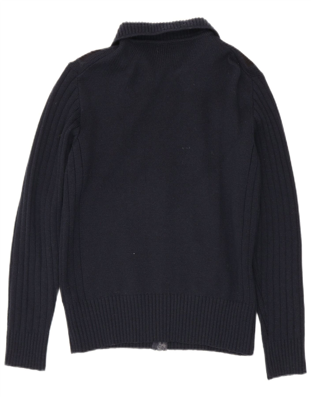 Ranger Herre Cardigan Sweater IT 50 Medium Marineblå Colourblock Virgin Wool
