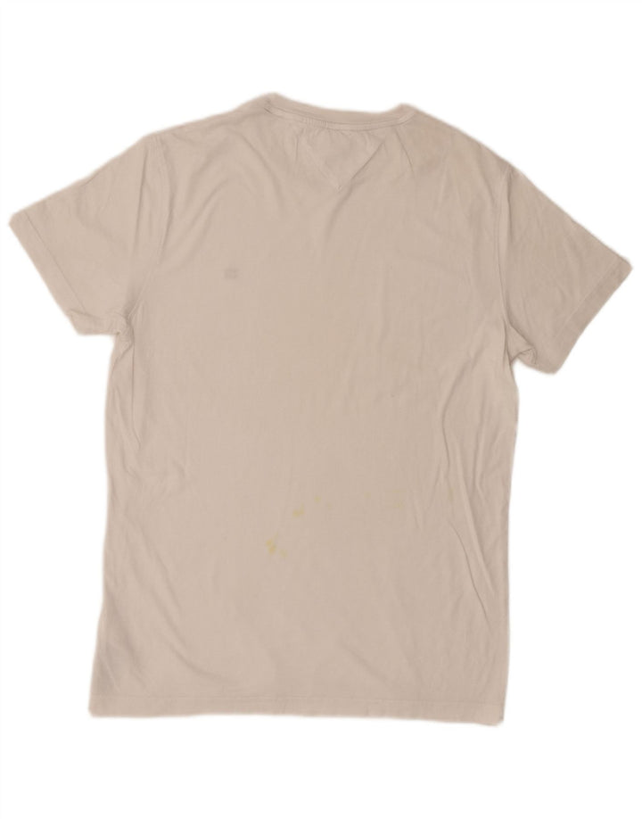 Tommy Hilfiger Herre T-Shirt Top Medium Hvid Bomuld