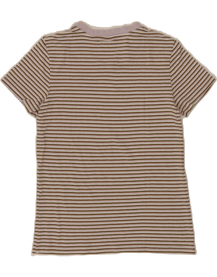 LEVI'S Womens T-Shirt Top UK 2 2XS Brown Striped Vintage Levi's and Second-Hand Levi's from Messina Hembry 