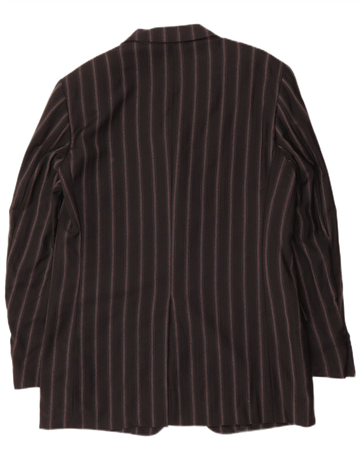 PAL ZILERI Herre 3-knap 2-delt jakkesæt IT 50 Large W34 L33 Sort Stribet