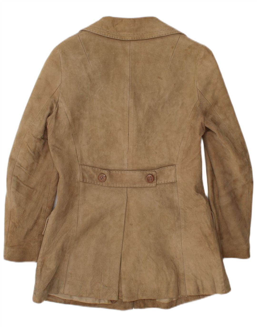 Vintage dame ruskindsjakke UK 10 Small Beige