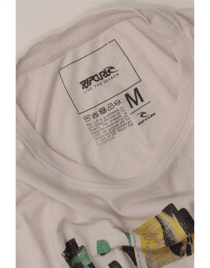 Rip Curl Herre grafisk T-shirt Top Medium White