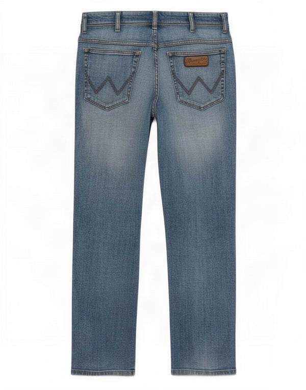 Wrangler Herre Texas Stretch Straight Jeans W36 L30 Blå Bomuld