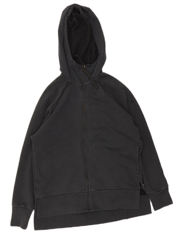 Nike Herre Dri Fit Hættetrøje med lynlås, lille sort polyester
