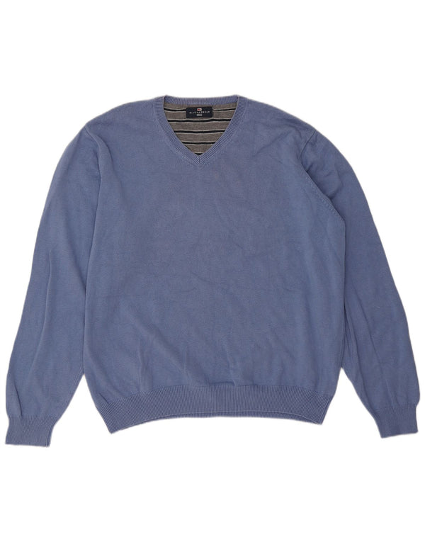 Marks & Spencer Herre Blue Harbor V-hals sweater XL bomuld