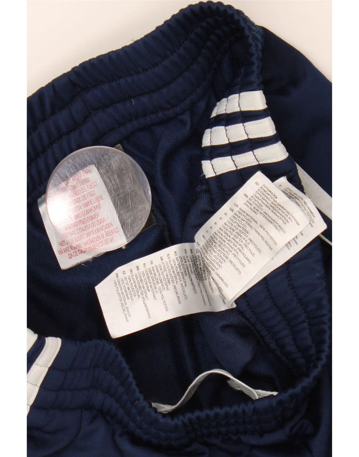 ADIDAS Boys Tracksuit Trousers Joggers 11-12 Years Navy Blue Polyester