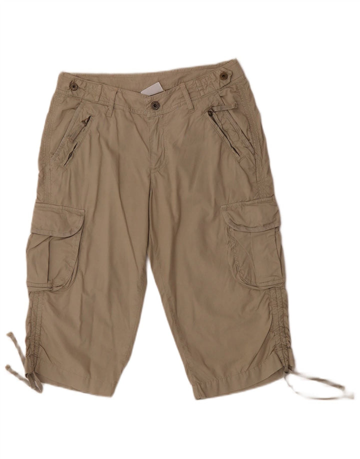 Champion Womens Cargo Bermuda Shorts Medium W28 Khaki Bomuld