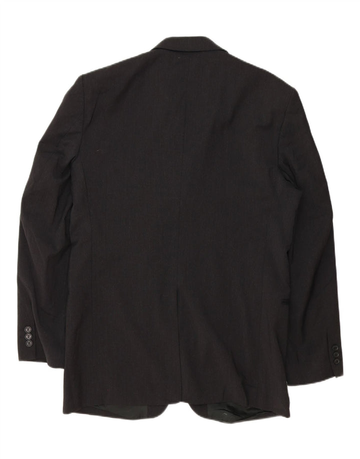 MOSCHINO Mens Classic 3 Button Blazer Jacket UK 40 Large Black Wool Vintage Moschino and Second-Hand Moschino from Messina Hembry 