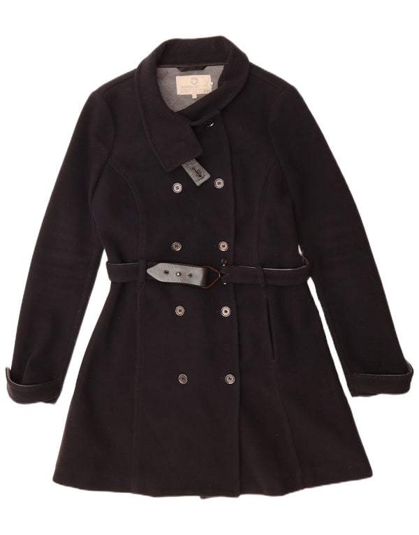 Murphy & Nye Dame Dobbeltradet Frakke IT 46 Large Navy Blue Wool