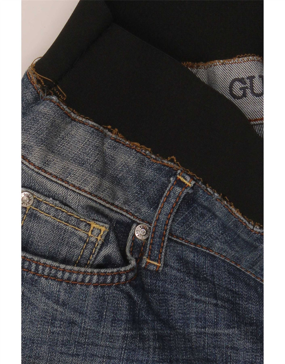 Guess lige jeans til kvinder W24 L28 blå farveblok