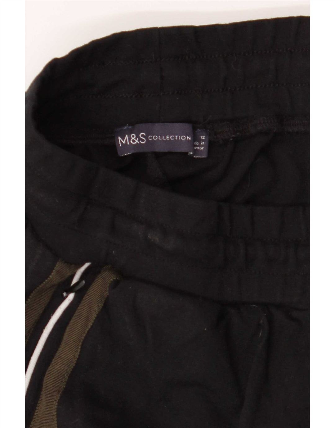 Marks & Spencer Træningsdragtsbukser til kvinder UK 12 Medium Black Colourblock