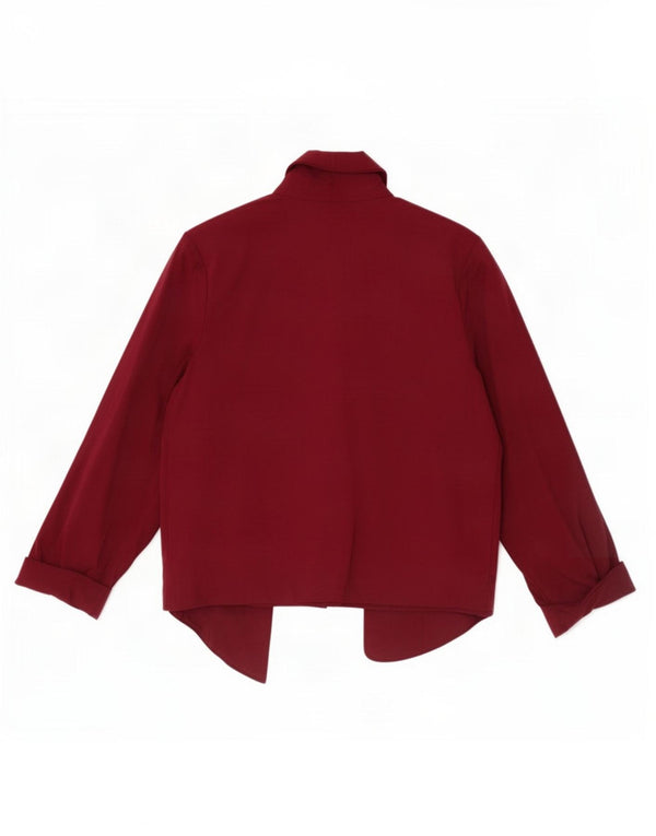 Marks & Spencer Womens Crop 3/4 Sleeve Cardigan Sweater UK 18 XL Burgundy
