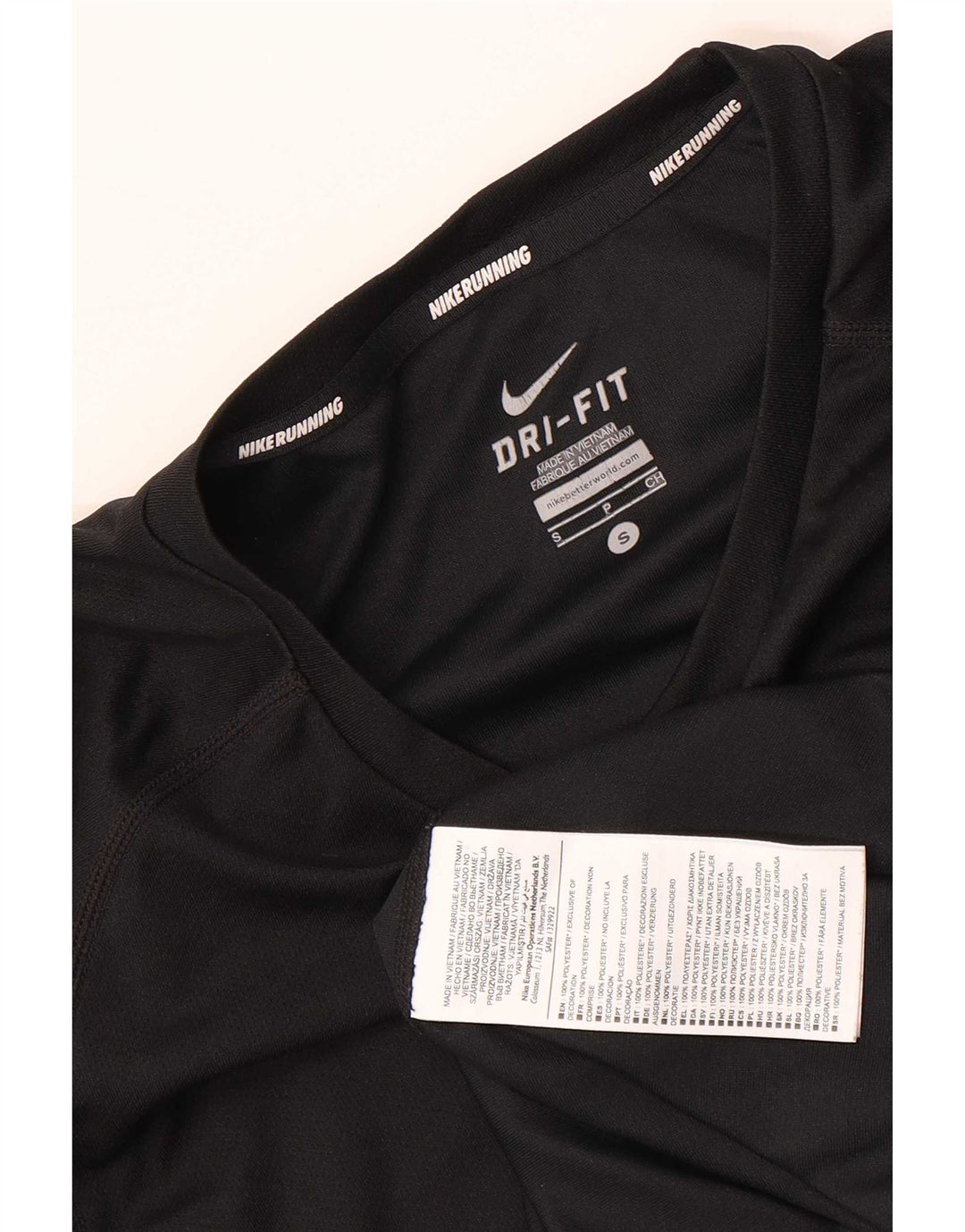Nike herre Dri Fit T-shirt top lille sort polyester