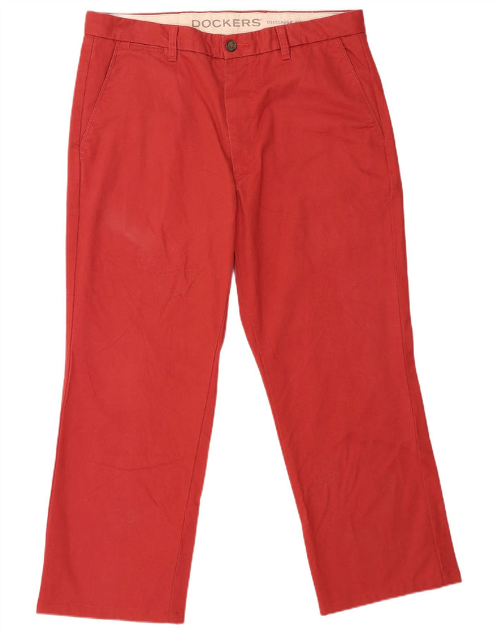 Dockers herre cropped bukser W36 L26 rød bomuld