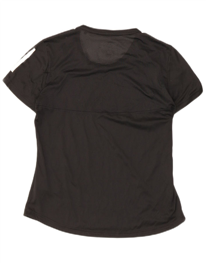 Adidas Aeroready T-Shirt Top UK 12/14 Medium Sort Polyester