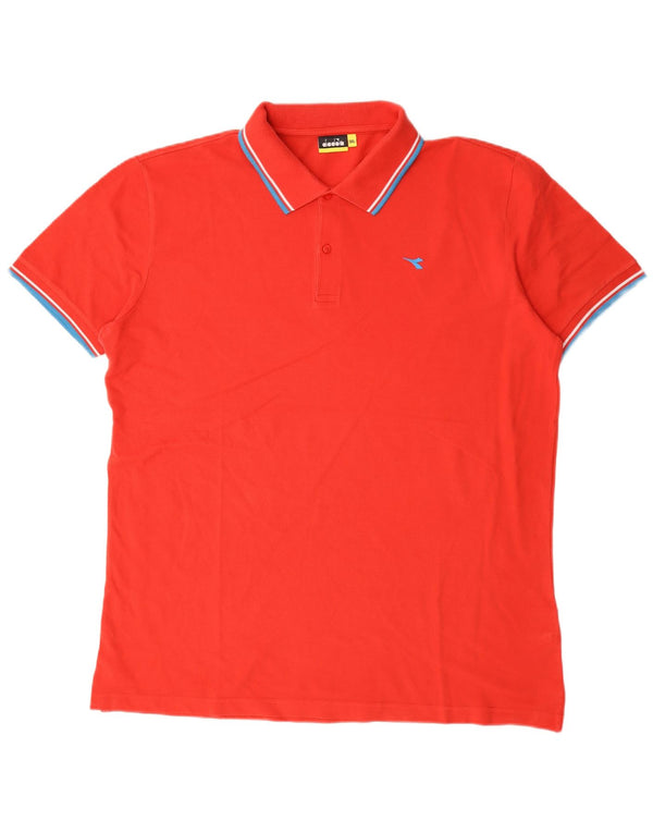 Diadora herre poloshirt 3XL rød bomuld