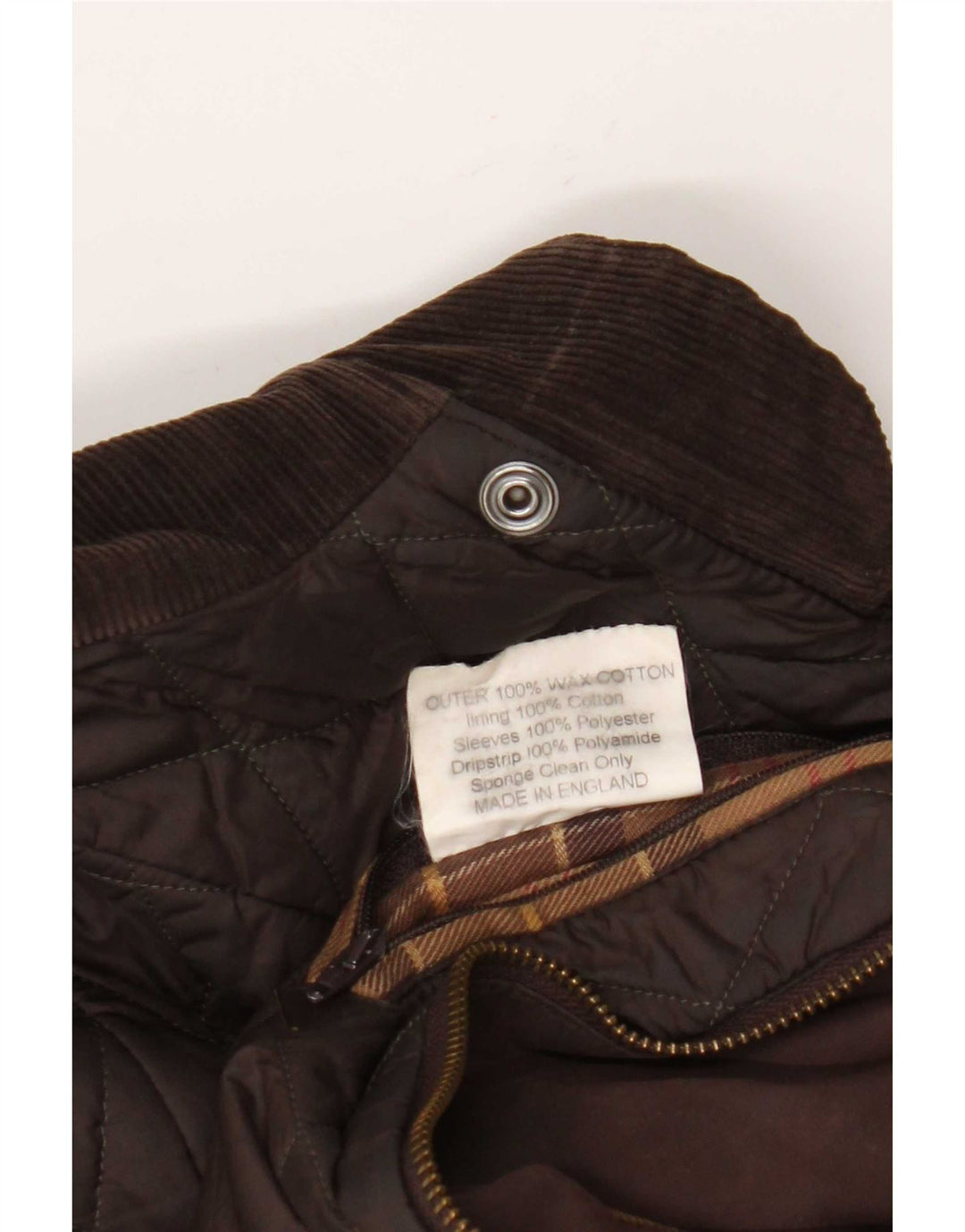 Barbour Womens vokset bomuldsjakke UK 8 Small Brown