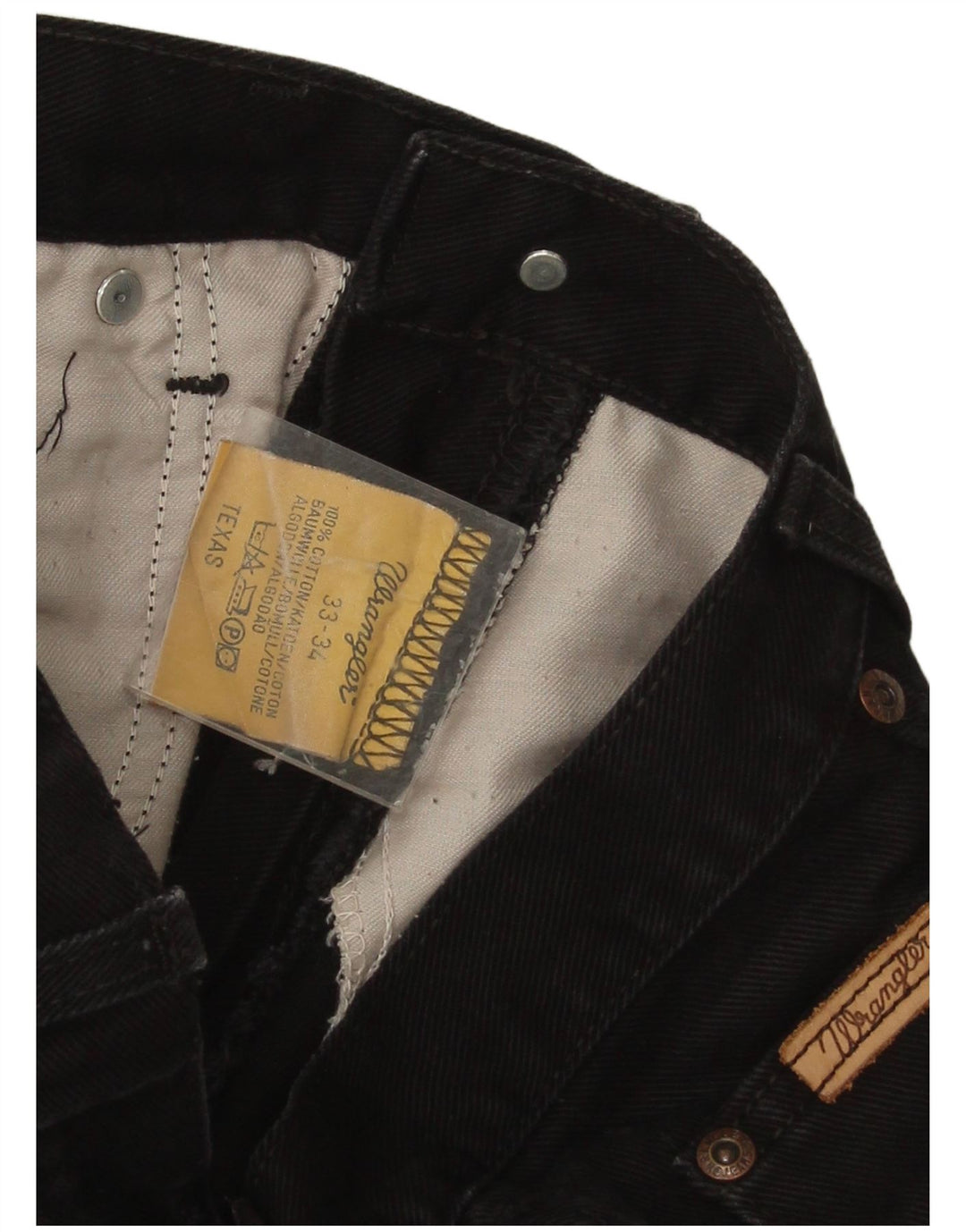 Wrangler Herre Texas Straight Jeans W33 L31 Sort Bomuld