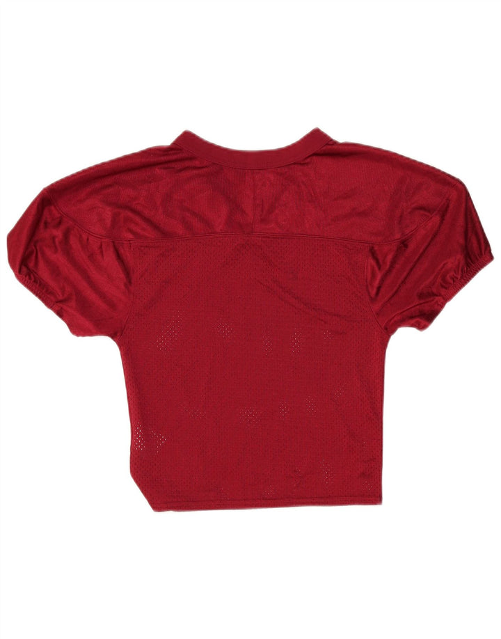 Nike Dame T-Shirt Top UK 8 Small Bourgogne Polyester