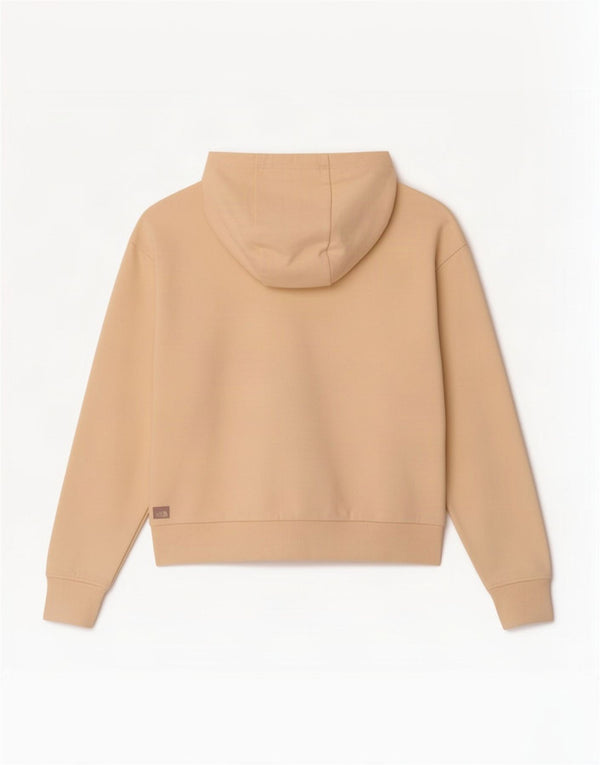 The North Face Dame Crop Hoodie Jumper UK 14 Medium Gul Bomuld