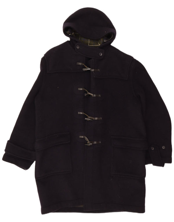 Vintage Herre Hooded Duffel Coat UK 40 Large Navy Blue