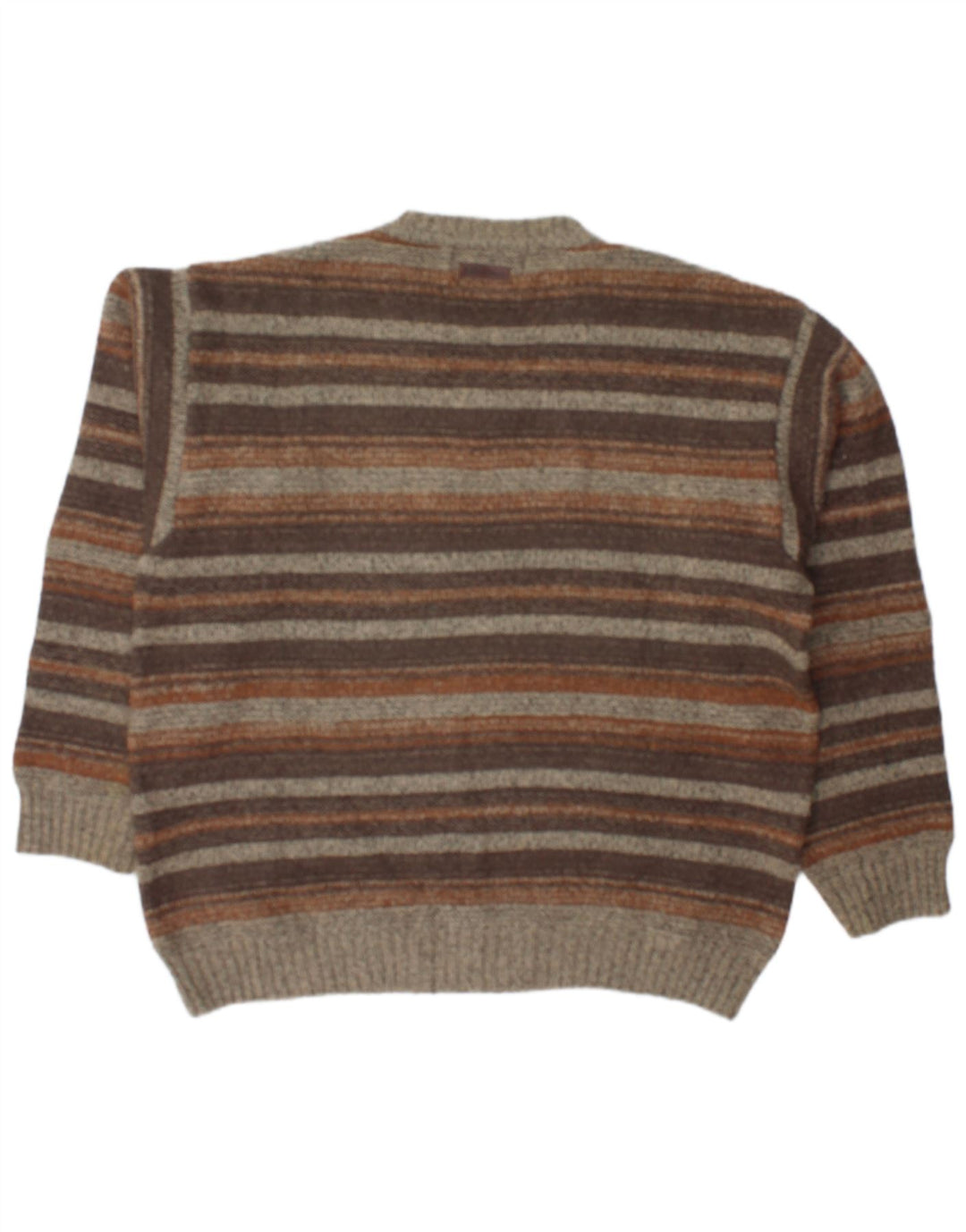 MARLBORO CLASSICS Herre V-hals sweater XL Brun stribet uld
