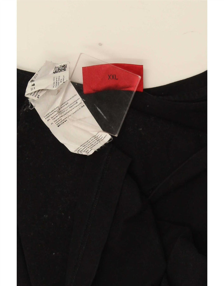 Hugo Boss Herre T-Shirt Top 2XL Sort Bomuld