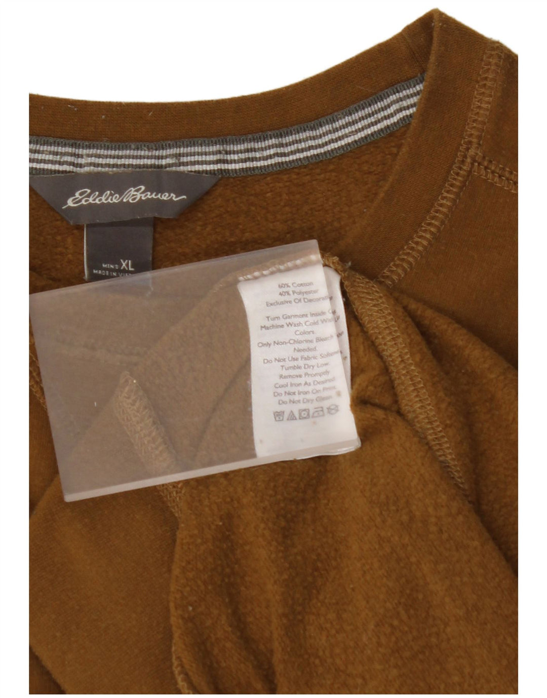 EDDIE BAUER Sweatshirt til mænd XL Brun bomuld