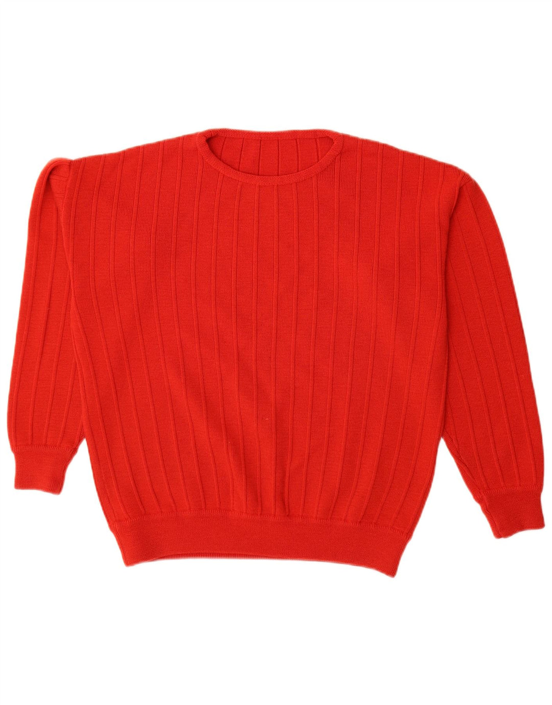 Vintage Dame Oversized Crew Neck Jumper Sweater UK 14 Medium rød stribet