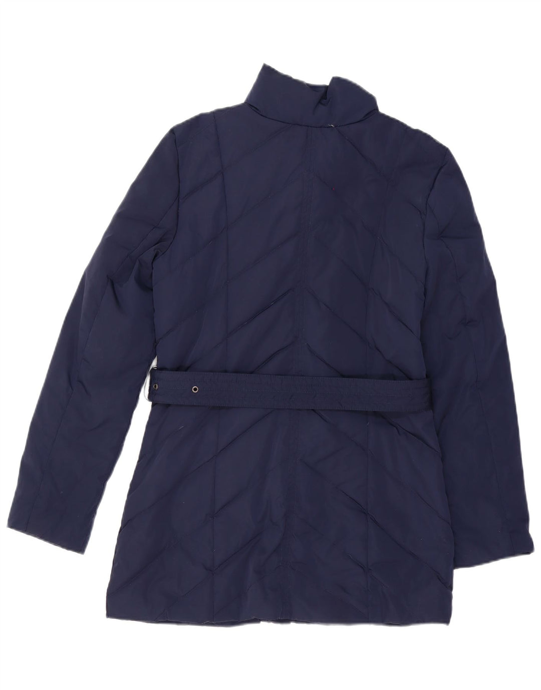 MONSOON Dame Polstret Frakke UK 10 Small Navy Blue Polyester
