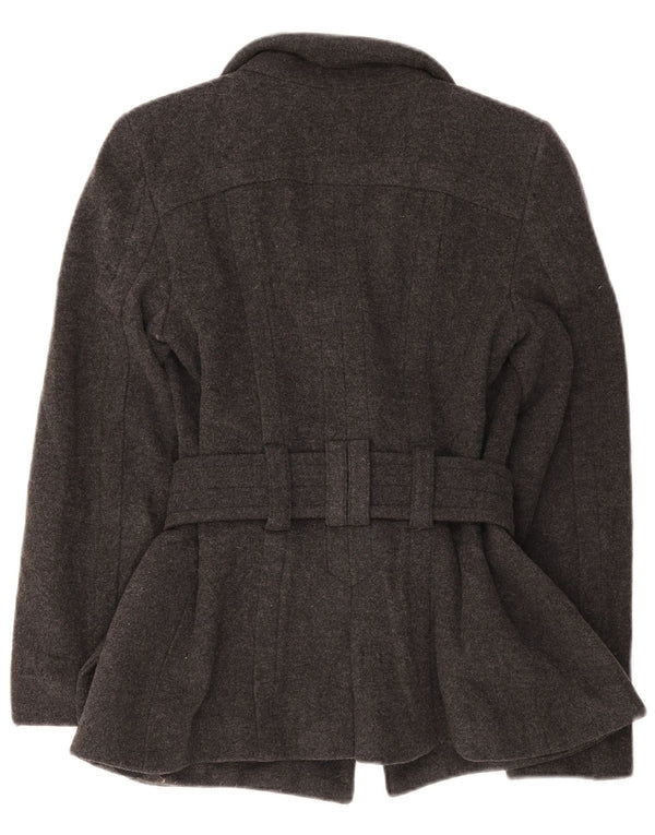 Zara Womens Pea Coat UK 6 XS Sort Uld