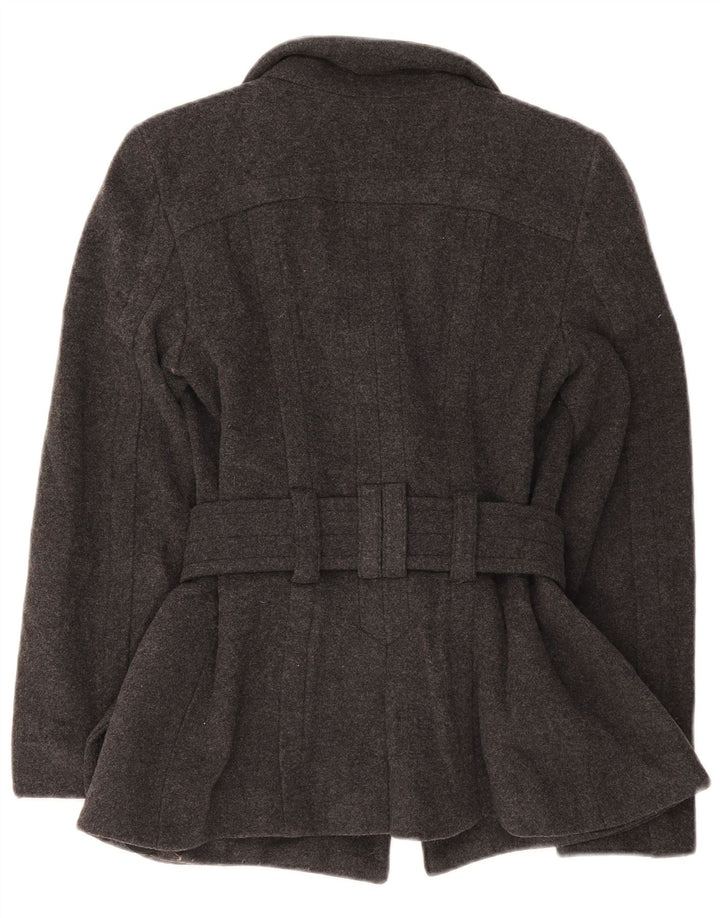 Zara Womens Pea Coat UK 6 XS Sort Uld