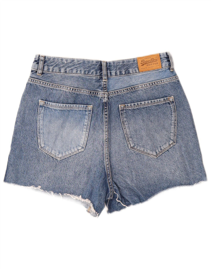 Superdry denimshorts til kvinder W28 mellemblå bomuld