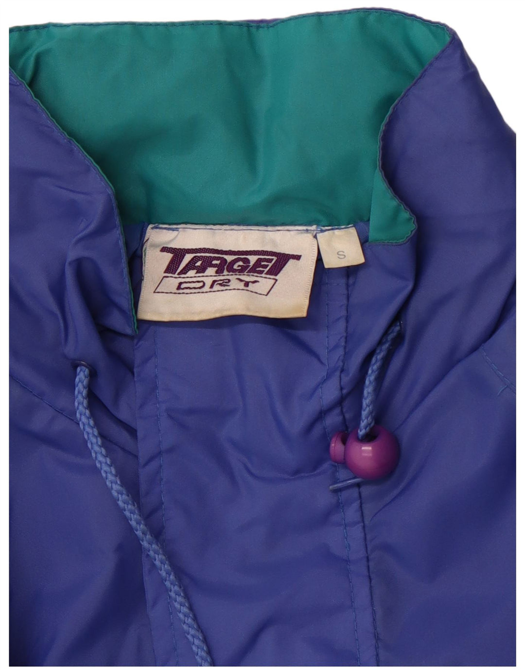 TARGET DRY Oversized regnfrakke med hætte til mænd UK 36 Small Blue Colourblock